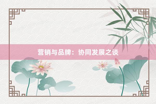 营销与品牌：协同发展之谈